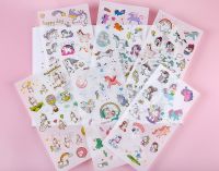 สติ๊กเกอร์ยูนิคอน Sticker PVC สติ๊กเกอร์ไดคัท เซ็ท6แผ่น