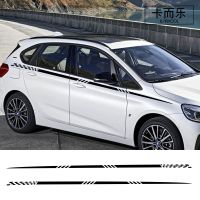 [COD] 2 pieces of long striped car stickers sideways waistline stickers to scratches body