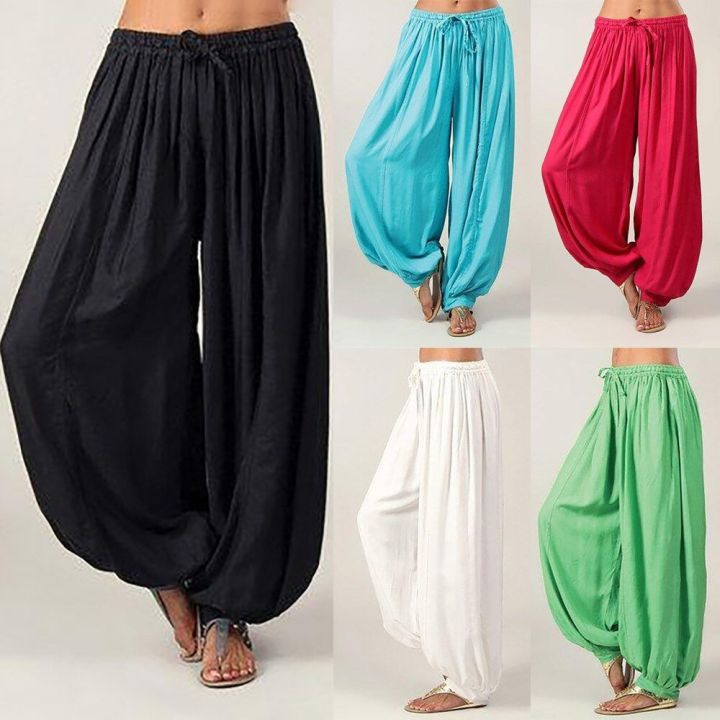Harem Pants Women Yoga Sports Baggy Hippie Workout Loose Trousers