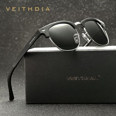 VEITHDIA Retro Sunglasses Unisex Aluminum UV400 Men Polarized Vintage Eyewear Outdoor Driving Women Sun Glasses For Male 6690 Cycling Sunglasses