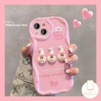 MissConnie เคสสำหรับ Samsung A23 A14 A04 A11 A50 A12 A20sA31 A30 A13 A51 A20 A32 A21s 3D A03s ตัวลามะน่ารัก A10s A24 A04s A03 A02s A30s ตุ๊กตา A52การ์ตูนสีชมพูสีชมพูที่คลุมขอบโค้งแบบหยักมันวาวสำหรับเด็กผู้หญิง