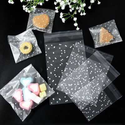 【YF】✎¤❆  100pcs Transparent Plastic Packing Cellophane Dot Cookie Adhesive