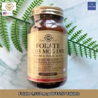 โฟเลต โฟลิค Folate 1333 mcg DFE (800 mcg Folic Acid) 250 Tablets - Solgar