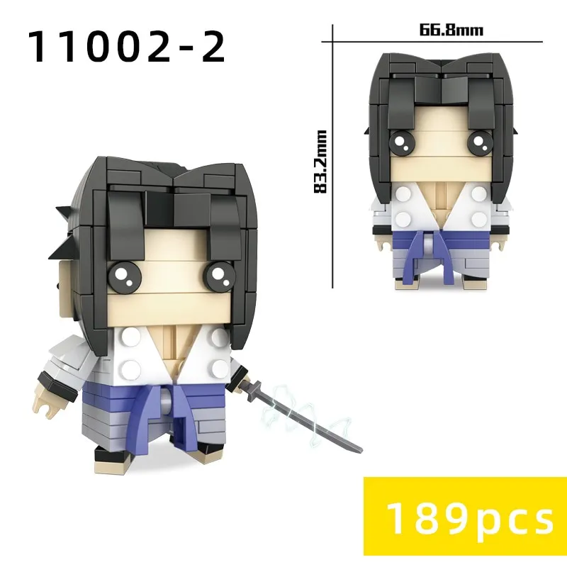 Desenhos animados naruto brickheadz figuras uzumaki sasuke kakashi