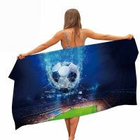 【CC】 Kids Blanket 3d Printed Basketball Football Beach Quick-Drying Soft Microfiber Large Rectangle