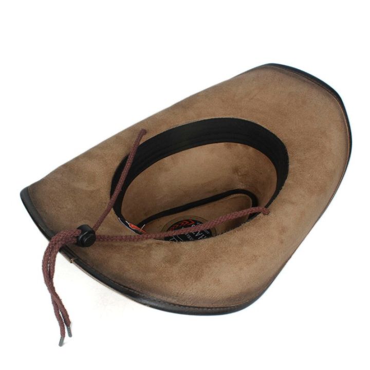 หนังคาวบอยหมวกผู้หญิงผู้ชายตะวันตก-sombrero-hombre-หมวก-pamama-windproof-เชือกหมวกแจ๊ส