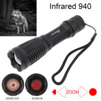 SecurityIng IR 850nm 940nm Flashlight Zoomable Focus Infrared Hunting Torch Light Waterproof Night Vision Lamp