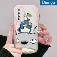 เคส Dienya สำหรับ Realme 6 Pro 6S Narzo,เคสการ์ตูนน่ารักภาพสีน้ำมันลาย Totoro ลวดลายลวดลายขอบโค้งเคสใสฝาครอบป้องกันเนื้อครีมใสเคสมือถือ