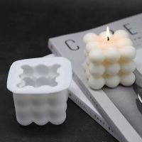 Silicone Candle Mold 3D Cube Small Round Ball Crystal Epoxy Mould DIY Craft Candle Making Tool Soap Mold Handmade Decor Supplies
