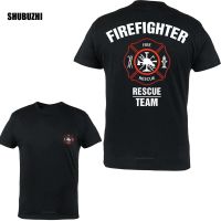 Summer New Men Tees Clothing T-Shirt Firefighter Rescue Team Ideal For Firefighters Casual T Shirt