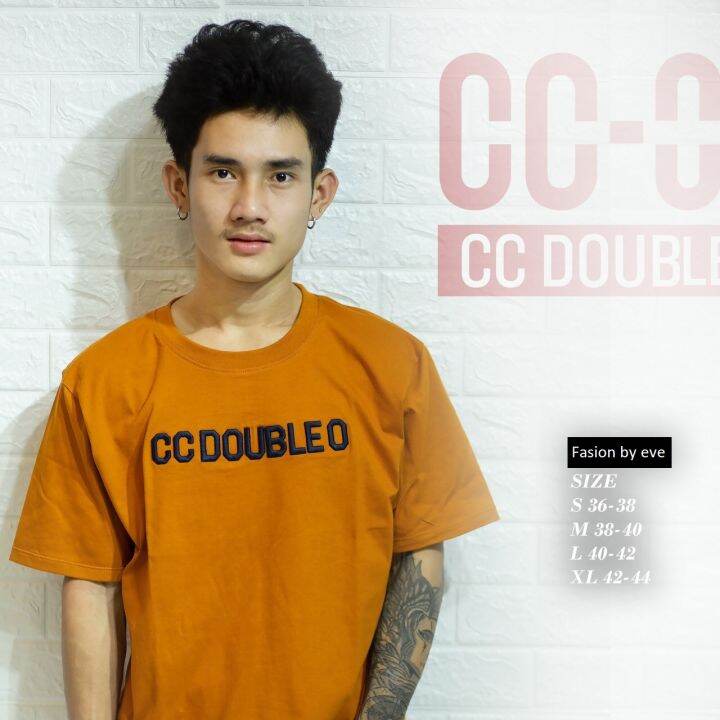 เสื้อยืดแขนสั้นงานปักนูน-cc-oo-no-39-มีเก็บปลายทาง