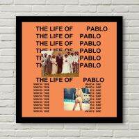 Kanye West ชีวิตของ Pablo อัลบั้มเพลงปกคลุมโปสเตอร์ผ้าใบพิมพ์ลายภาพวาดตกแต่งบ้าน (ไร้กรอบ)