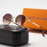 2022ผู้ชายรอบ LV แว่นกันแดดวินเทจโลหะทองสีดำสีน้ำตาลคลาสสิก LV แว่นกันแดดแฟชั่นเครื่องประดับสตรีของขวัญจัดส่งโดยตรง