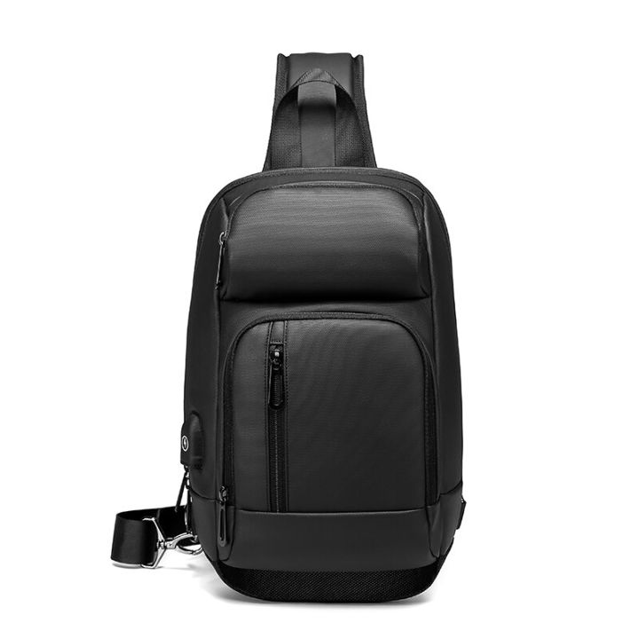 EURCOOL Chest Packs Men USB Charging Casual Water Repellent Travel Shoulder Crossbody Bags Messenger Мужская Сумка На Плечё Male