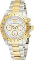 Invicta Mens Speedway two-tone-stainless-steel-and-23k-gold-plated Japanese Quartz Watch with Two-Tone-Stainless-Steel Strap, Silver, 20 (Model: 9212)