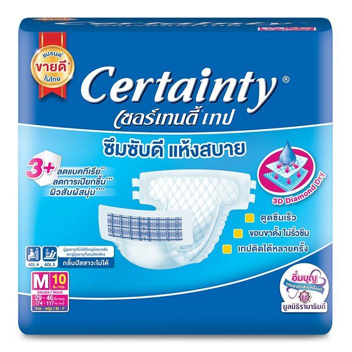 fernnybaby-เซอร์เทนตี้-certainty-เซอเทนตี้-size-m-l-certainty-ผ้าอ้อมสำเร็จรูปสำหรับผู้ใหญ่-แพมเพิสผู้ใหญ่-ผ้าอ้อมผู้ใหญ่-เซอเทรนตี้-เซอร์เทรนตี้