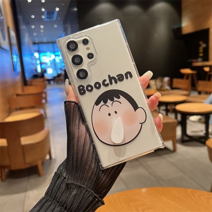 shine-electron-kawaii-crayon-shin-chan-samsung-ใหม่-a32-a51โปร่งใสเพื่อหมุนเคสโทรศัพท์ป้องกันการตกอุปกรณ์ตกแต่งดิจิตอล