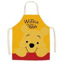 Disney Winnie the Pooh Adult Apron Polyester Linen Household Kitchen Baking Cooking Avental De Cozinha Delantal Cocina Aprons