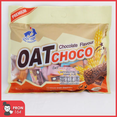 Oat Choco โอ๊ตช็อกโก**ข้าวโอ๊ตชนิดแท่ง รสช็อกโกแลต**Twin Dolphinตราทวินดอลฟินช๊อก**400 กรัม**