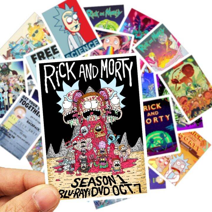 sale-nancarenko1977-25ชิ้นผสม-rick-และ-morty-สติ๊กเกอร์การ์ตูนสำหรับสติกเกอร์ไวนิลสำหรับโทรศัพท์หมวกกันน็อคกระเป๋าแล็ปท็อปตกแต่งไม่มีซ้ำกันสติกเกอร์