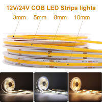 5M10M COB LED Strips Lights 320 480 528 LED High Density Flexible RA90 Warm Nature Cool White Linear Dimmable 12V24V Led Light