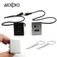 AtoCoto รถ USB สล็อตอินเตอร์เฟซมินิเคเบิ้ลอะแดปเตอร์การเชื่อมต่อสำหรับฟอร์ดโฟกัส MK2 CD DVD AUX ปุ่มควบคุมสวิทช์แผงปก