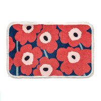 Flower Printed Bathroom Carpet Microfiber Bathtub Side Floor Mat Non-Slip Bath Mats Tapete Banheiro Doormat Tapis Salle De Bain