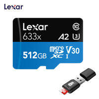 【2023】Original Lexar 512GB 128GB 256GB 64GB 32GB High-Performance 633x microSDHC microSDXC UHS-I cards Up to 95MBs Read, 45MBs Write