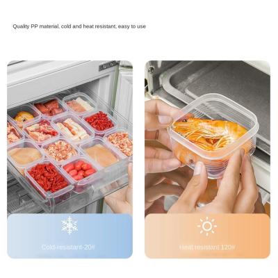 SAMEPLE โปร่งใสโปร่งใส กล่องถนอมตู้เย็น สี่เหลี่ยมสี่เหลี่ยม พลาสติกเกรดอาหาร กล่องปิดผนึกอาหาร ของใหม่ ที่ปิดสนิท กล่องเก็บของแยก ตู้เย็นในตู้เย็น