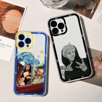 【เคสโทรศัพท์ Qiqi 】เคสโทรศัพท์ David Mona Lisa ศิลปะงามสำหรับ iPhone 11 12 Mini 13 14 Pro Max เคสใส