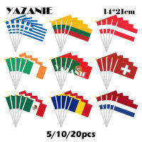 YAZANIE 14*21 ซม. 5/10/20 pcs กรีซลิทัวเนียออสเตรียไอร์แลนด์โปรตุเกสสวิตเซอร์แลนด์เม็กซิโกโรมาเนียอิสราเอลเนเธอร์แลนด์มือธง-yrumrudang