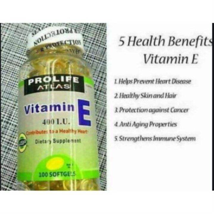 Vitamin E (Dietary Supplement) 100 Soft Gels Lazada PH