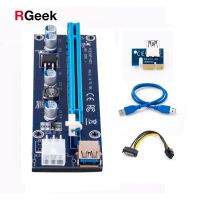 Ver009ทอง Usb 3.0 Pci-e สล็อต Pcie Ver 009S 1x ด่วน8x 4x 16x ต่อการ์ดอะแดปเตอร์ Riser 15pin เป็น6 Pin สายไฟ