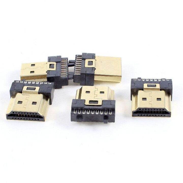 djrgs-t8เปลี่ยนชนิดตัวผู้5ชิ้นหัวเชื่อมปลั๊ก-hdmi-19หัวแร้งเต้ารับ-pcb