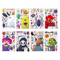 Cute Halloween Window Clings 8pcs Halloween Window Decoration Decals Static Stickers Scary Silhouette Decor Halloween Themed Cartoon Clings for Glass Window School Home Party Supplies excitement