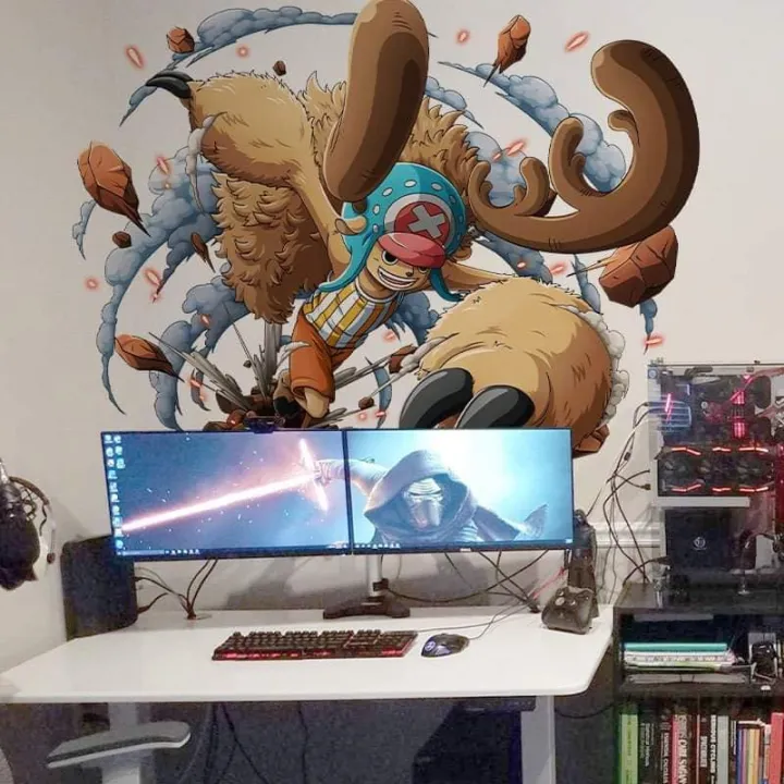 Big Size 60cm x 90cm ONE PIECE 3D Wallpaper Waterproof Adhesive Wall Stickers Wall papers home