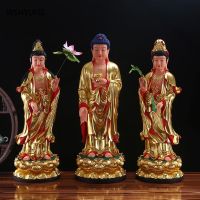 The Three Saints of the West Resin Buddha statue Amitabha Guanyin Great Potential Bodhisattva For home use Living room ornament