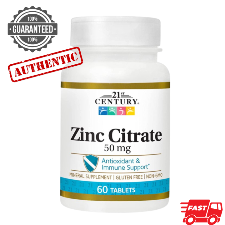 21st Century, Zinc Citrate, 50 mg, 60 Tablets Lazada PH