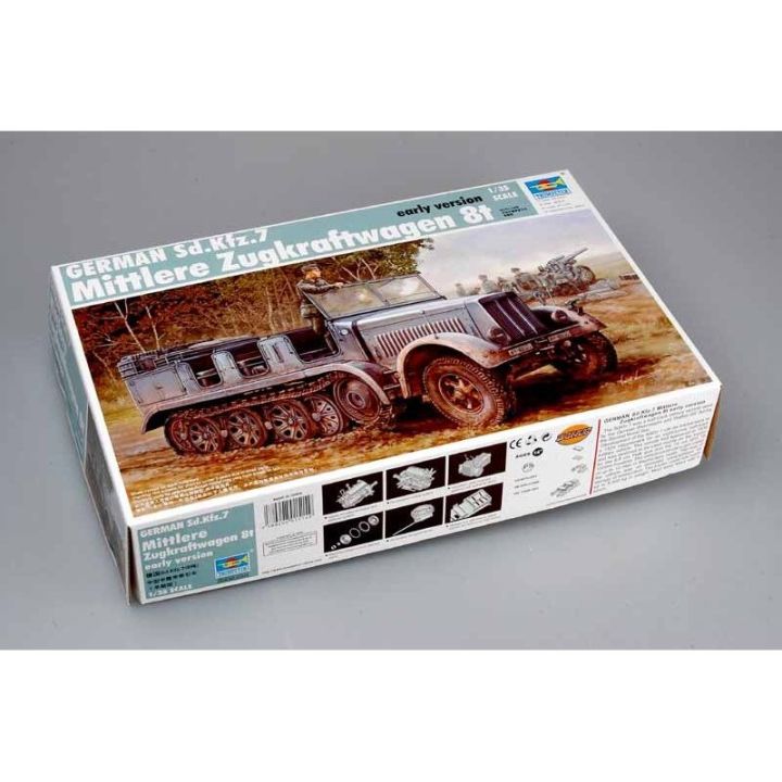 Trumpeter 01514 1/35 Sd Kfz.7 Mittlere Zugkraftwagen 8T รุ่นต้น-ชุดแบบจำลองย่อขนาด