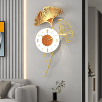 Minimalist European Series Art Leaves Wall Clock ขายร้อนบ้านห้องนั่งเล่นร้านอาหาร Simple และแฟชั่น Mute Creative Vintage นาฬิกาตกแต่ง