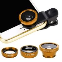 3in1 Fisheye มุมกว้างเลนส์กล้องไมโครสำหรับ Xiaomi R Edmi 3IN1ซูมปลาตาเลนบนเลนส์มาร์ทโฟนที่มีคลิปศัพท์