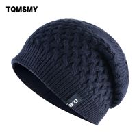 usaj61946 Chapéus quentes de inverno da moda para mulheres gorros lã tricô ลำลอง gorro veludo plus osso camada dupla