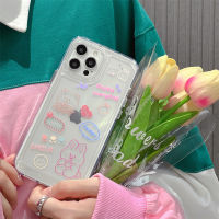 Korean Style Cute Cartoon Bear Bunny Letter Flowers Love Space Shell Anti-drop For 11 12 13 Pro Max XR Xs Max Phone Case