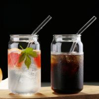 hotx【DT】 Temperature Resistant Thickened Glass Transparent Cup Juice Mug Drinkware