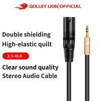 Golley LION สายสัญญาณเสียงพรีเมี่ยม แจ็ค 3.5 มม. เป็น XLR เข้ากันได้กับโทรศัพท์แท็บเล็ตแล็ปท็อปไมโครโฟนเครื่องขยายเสียงบอร์ดเสียง