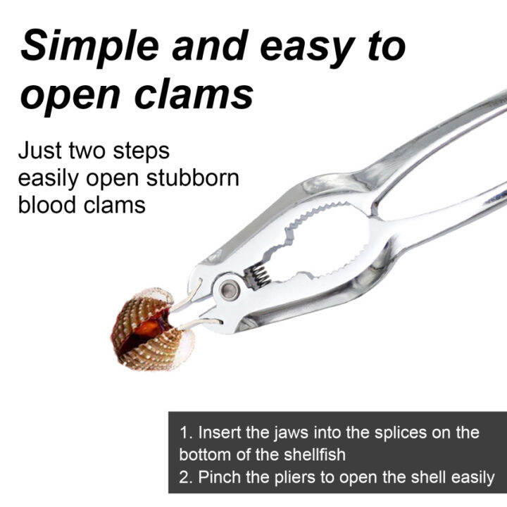 Stainless steel nut clamp pliers shell fish crab shell clamp seafood