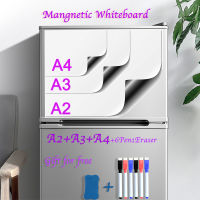 3Pcs Magnetic Whiteboard Fridge Sticker Dry Erase White Board Soft Home Kitchen Magnet Pad Kids Drawing Message Board