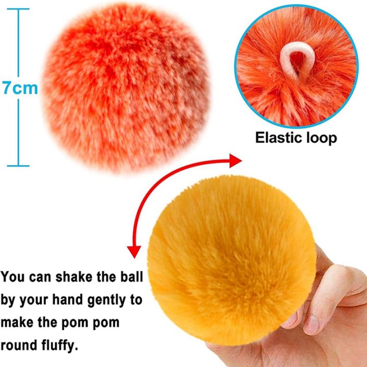 160-pcs-keychain-pom-pom-set-fluffy-pom-pom-balls-gold-key-ring-faux-fur-pom-pom-for-diy-projects-random-color