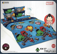 TOTO แท้ ครบเซ็ตสุดคุ้ม KW27 คาวาอิ มาเวล KAWAII MARVEL ผ้าปูที่นอนโตโต้ 5 ฟุต + ผ้าห่มนวมเอนกประสงค์ 70x90 นิ้ว (ห่มได้ 2 คน)