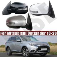 อุปกรณ์เสริมรถยนต์สำหรับ Mitsubishi Outlander ประตูด้านนอกรถยนต์2013-2020ประกอบกระจกมองหลังซ้าย/ขวา